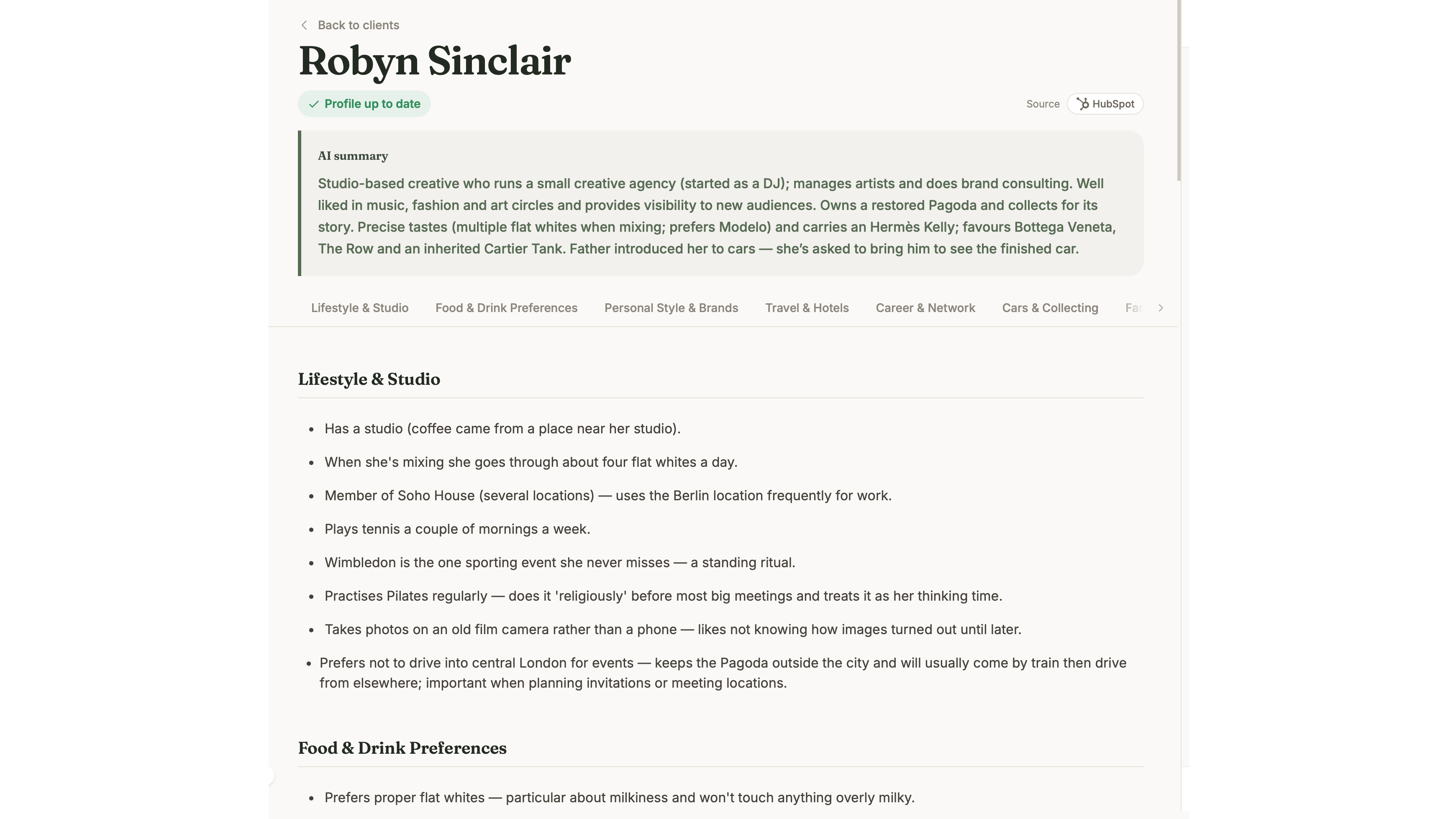 Build a profile that's unique to every person